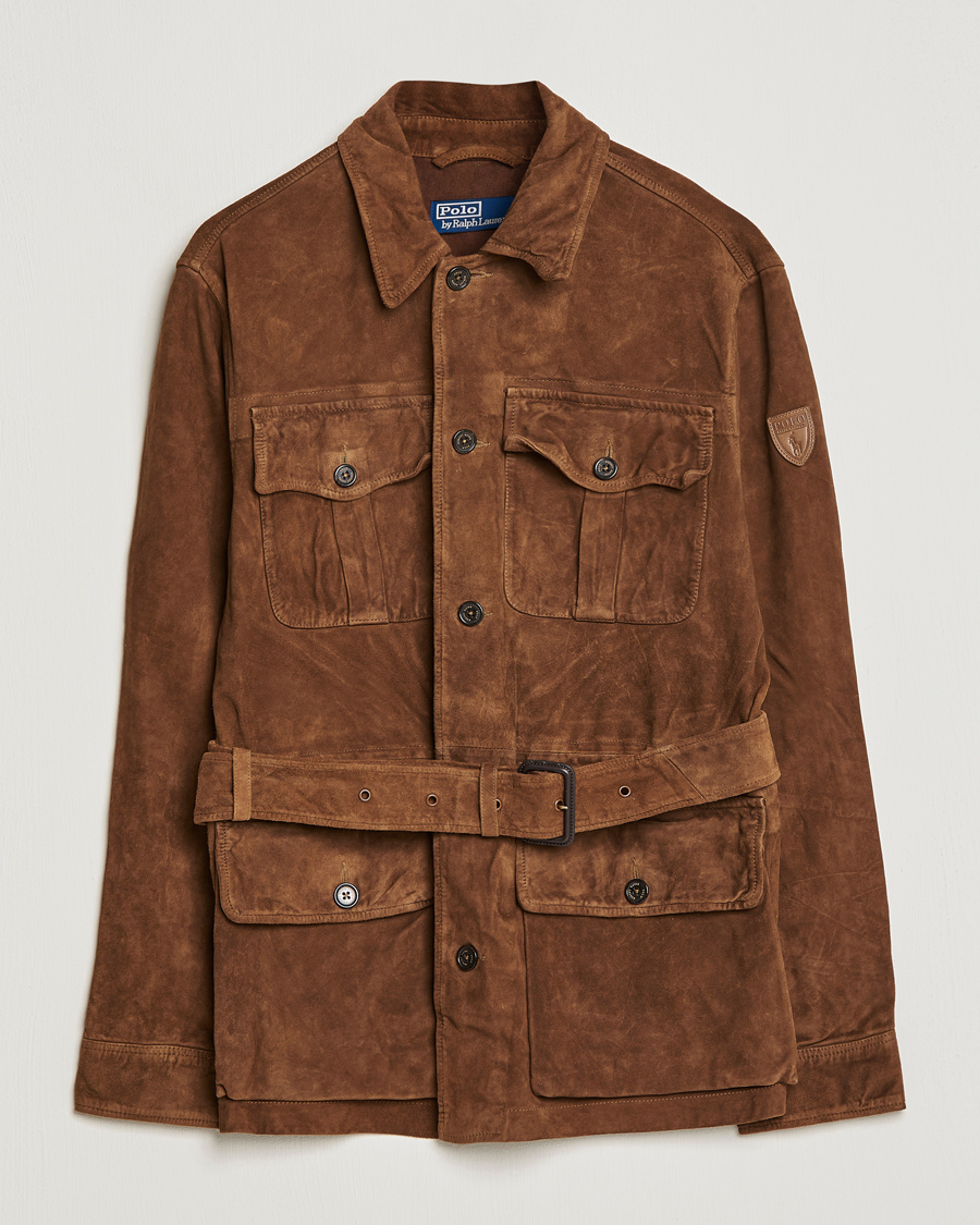 Men | Coats & Jackets | Polo Ralph Lauren | Safari Suede Field Jacket Smith Brown