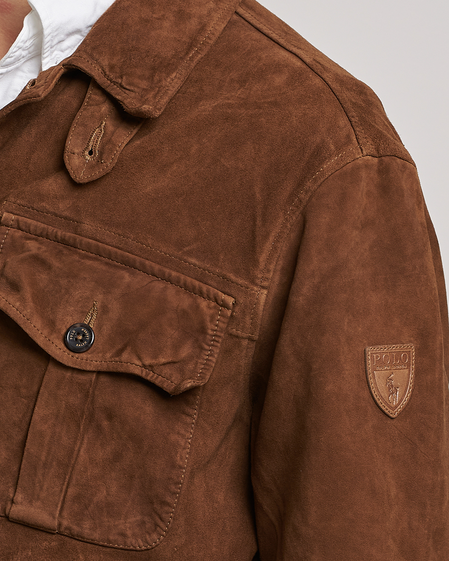 Men | Coats & Jackets | Polo Ralph Lauren | Safari Suede Field Jacket Smith Brown