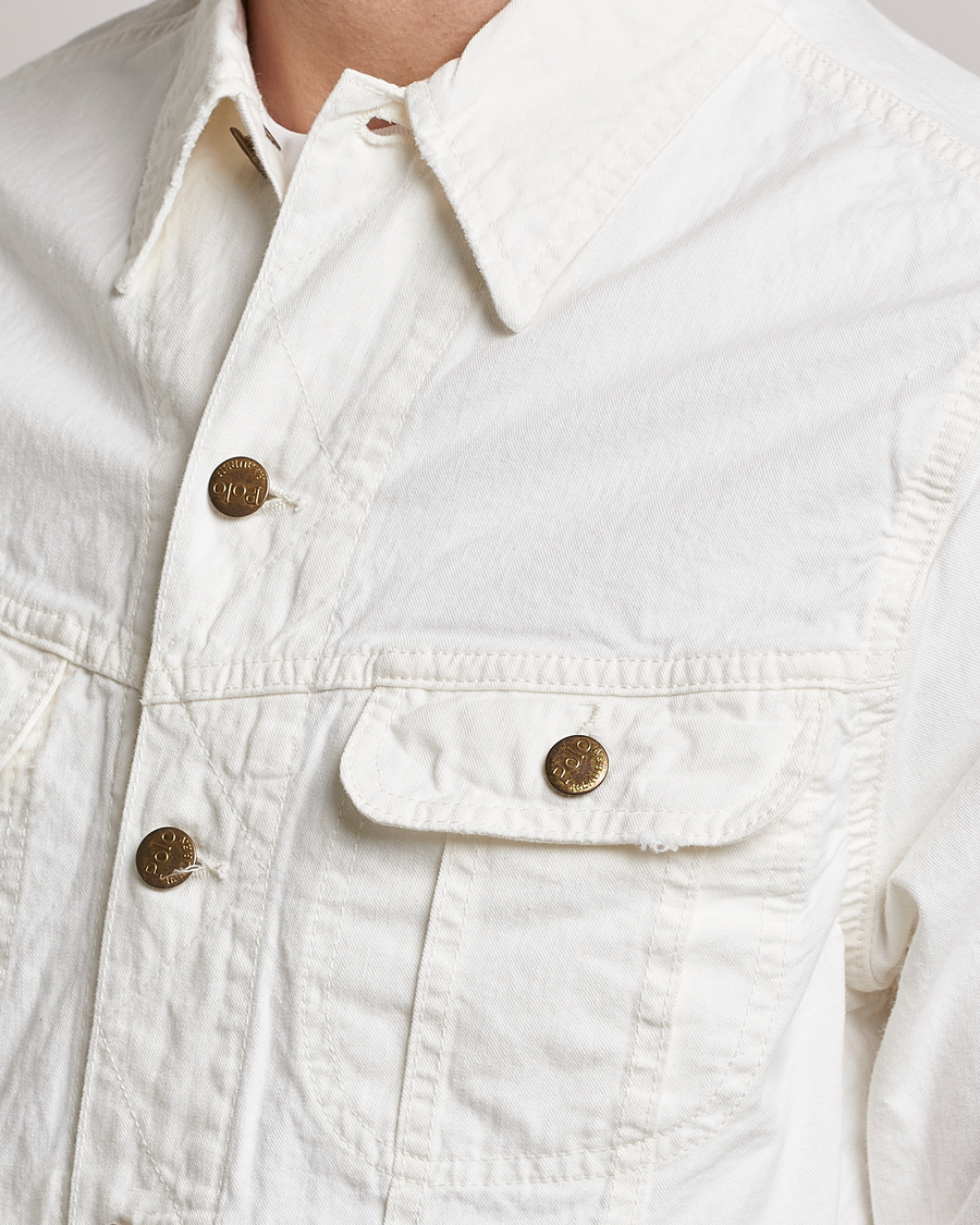 Polo Ralph Lauren Trucker Denim Jacket White at CareOfCarl.com