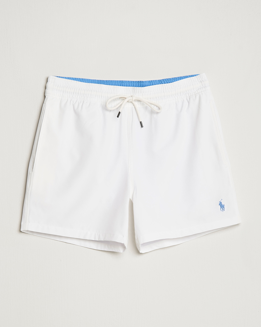 Men | Swimwear | Polo Ralph Lauren | Recycled Slim Traveler Swimshorts White