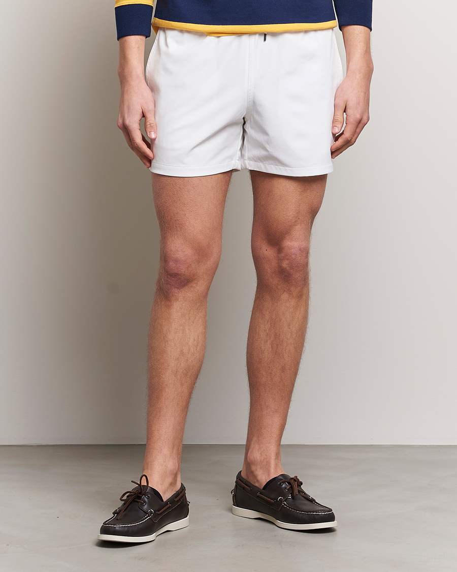 Men | Swimwear | Polo Ralph Lauren | Recycled Slim Traveler Swimshorts White