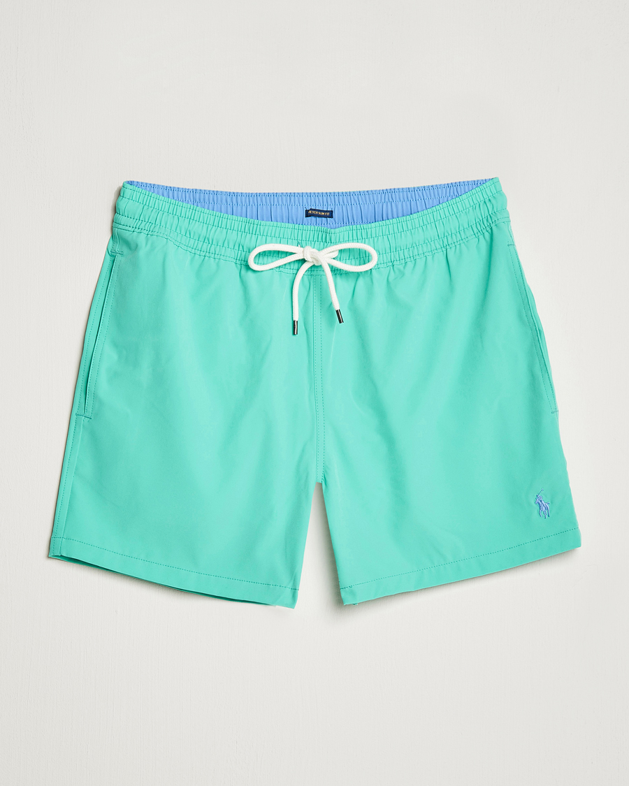 Men | Swimwear | Polo Ralph Lauren | Recycled Slim Traveler Swimshorts Sunset Green