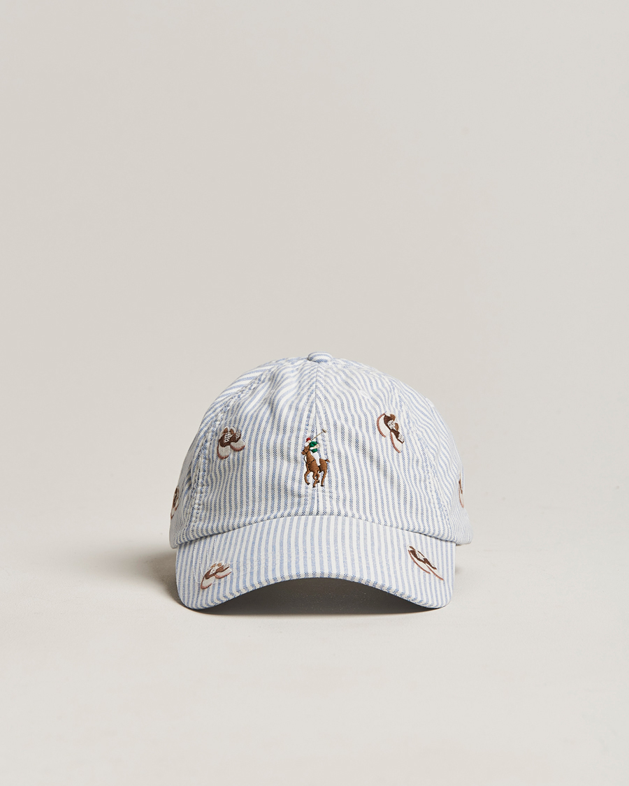 Men | Polo Ralph Lauren Oxford Striped Cap Blue/White | Polo Ralph Lauren | Oxford Striped Cap Blue/White