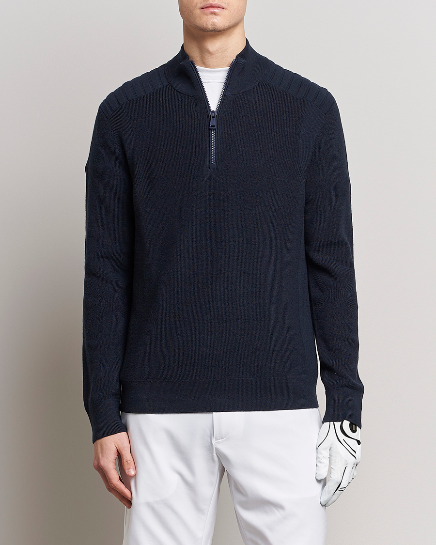 Men | Sweaters & Knitwear | RLX Ralph Lauren | Merino Half-Zip Sweater College Navy