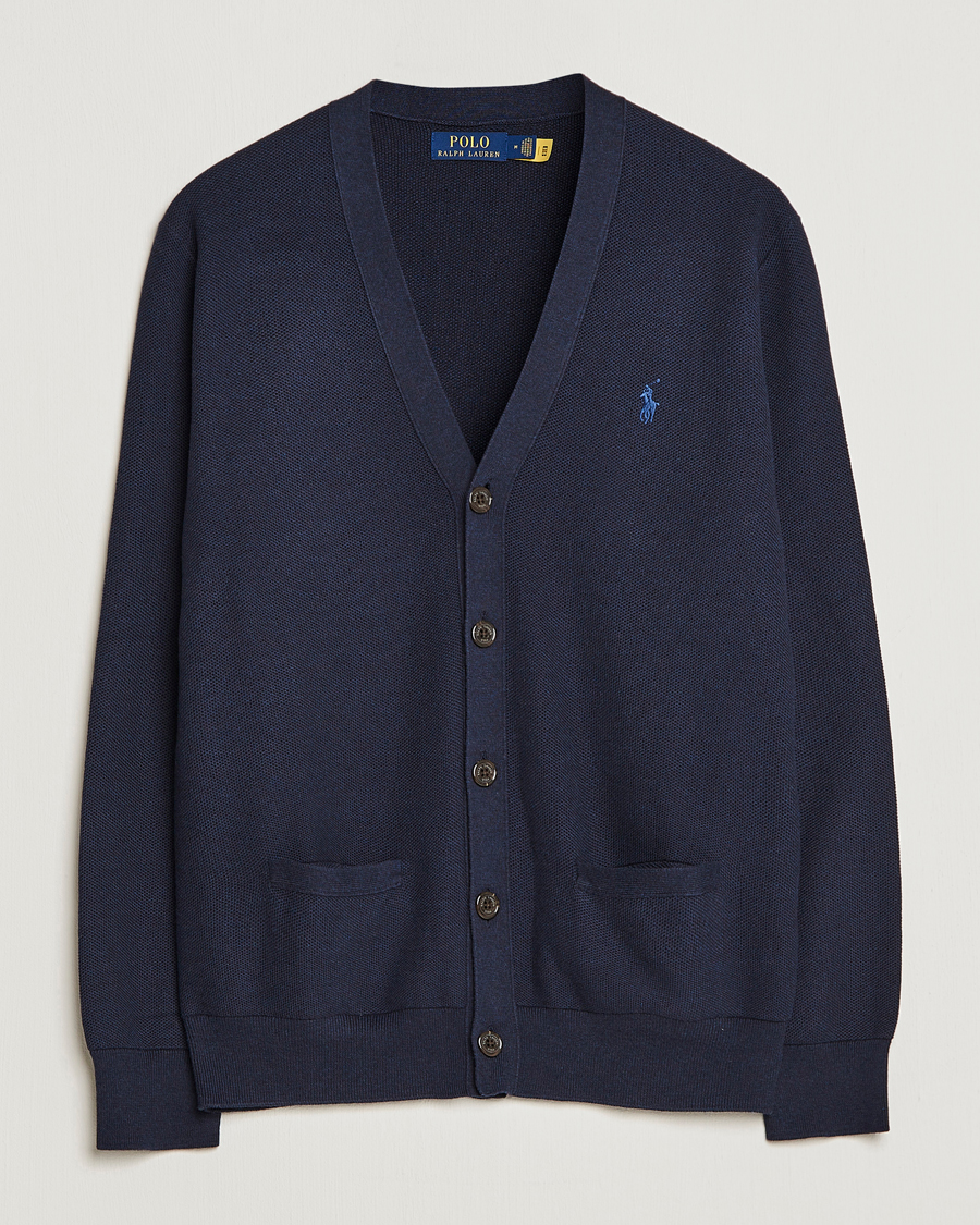 Men | Sweaters & Knitwear | Polo Ralph Lauren | Cotton Cardigan Navy Heather