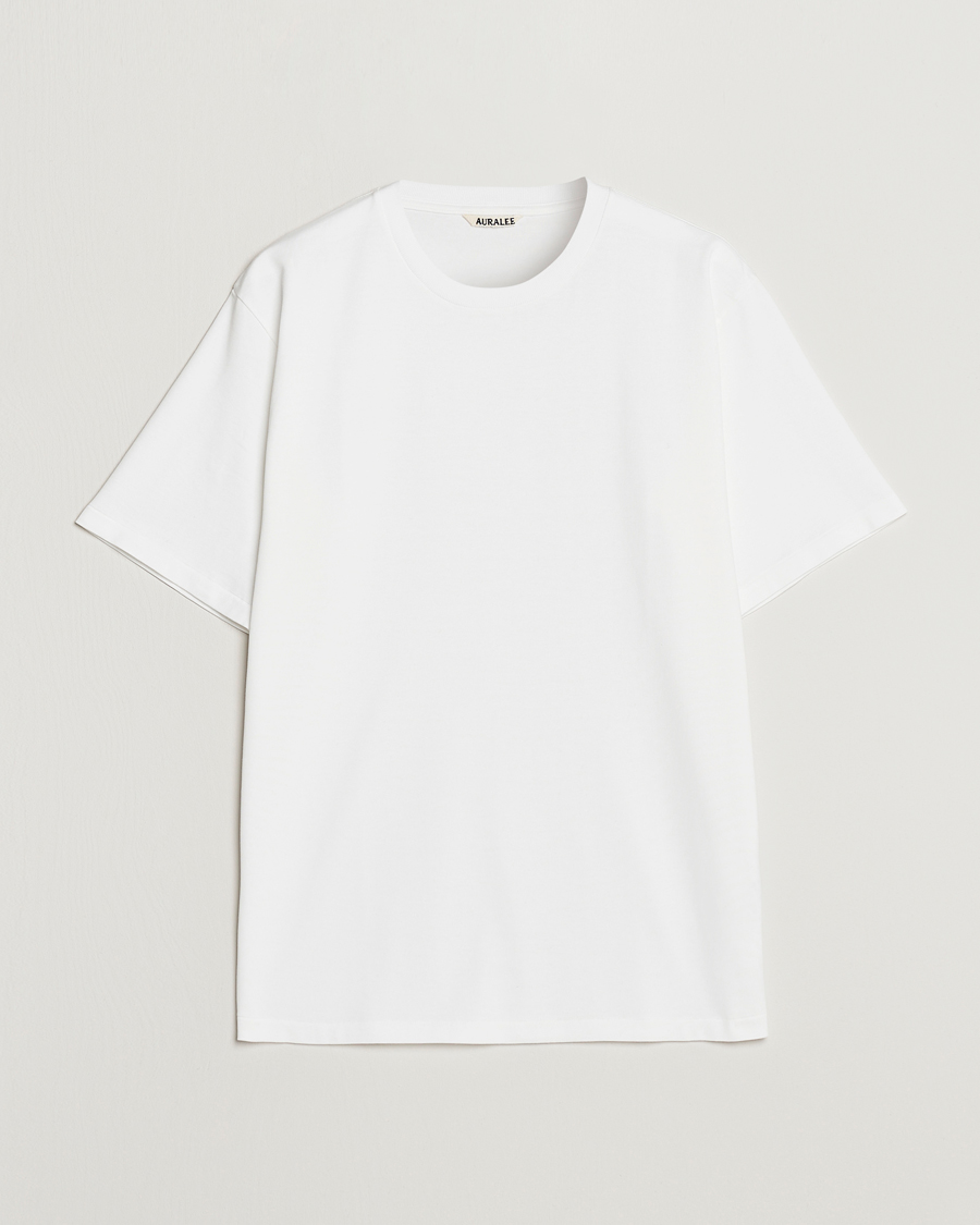 Men | T-Shirts | Auralee | Luster Plaiting T-Shirt White