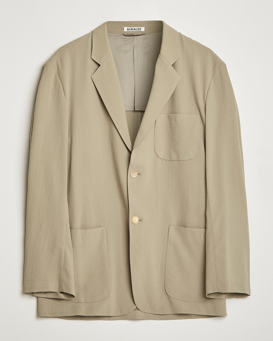 Men | Blazers | Auralee | Viyella Wool Blazer Light Khaki