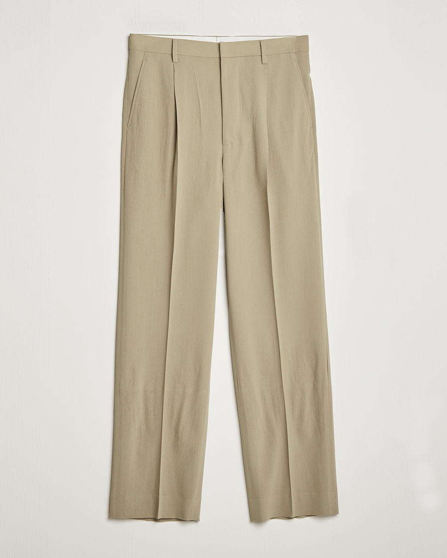 Men | Trousers | Auralee | Viyella Wool Slacks Light Khaki