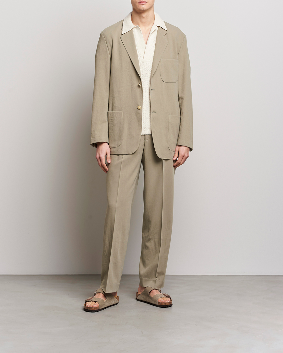 Men | Trousers | Auralee | Viyella Wool Slacks Light Khaki