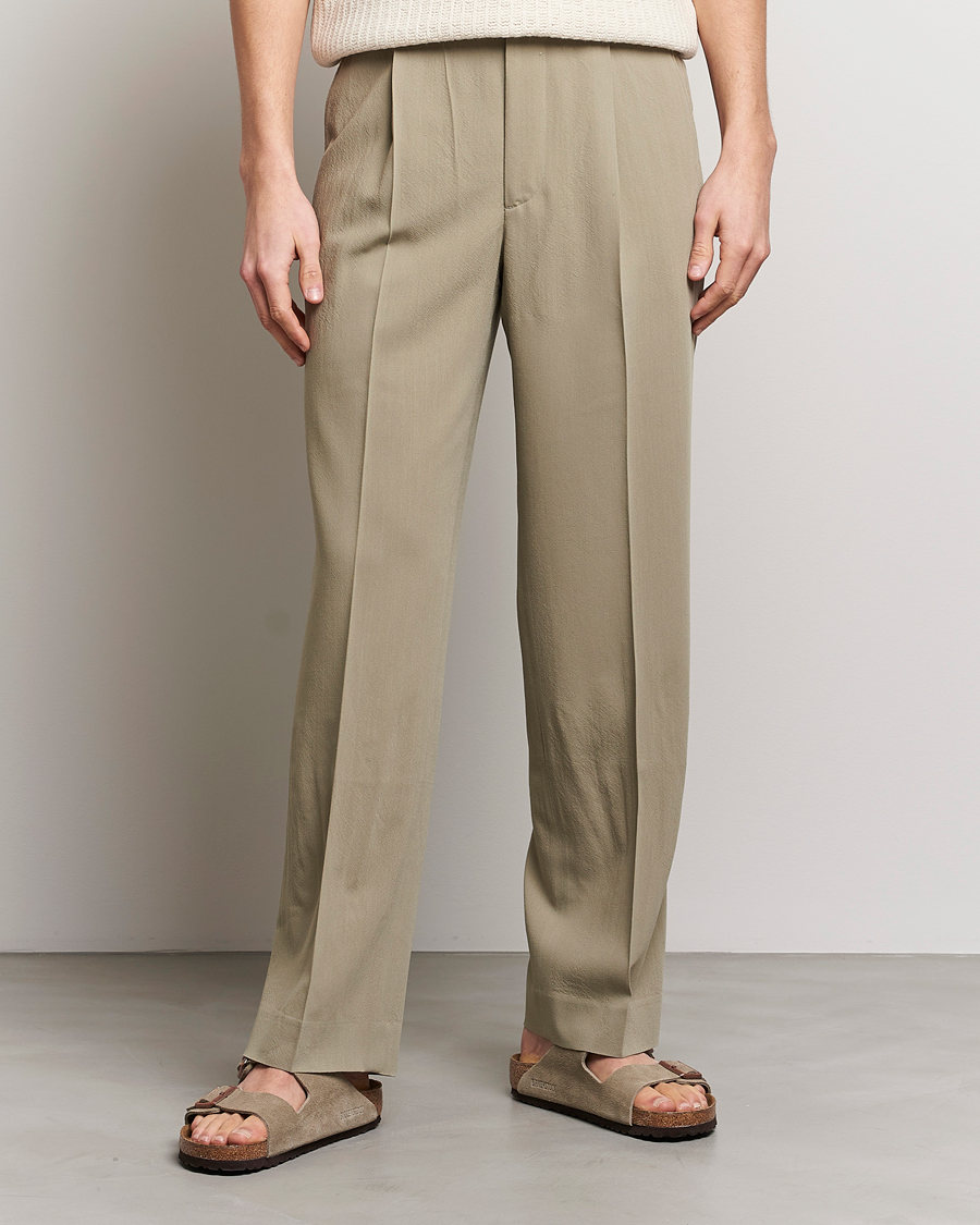 Men | Trousers | Auralee | Viyella Wool Slacks Light Khaki