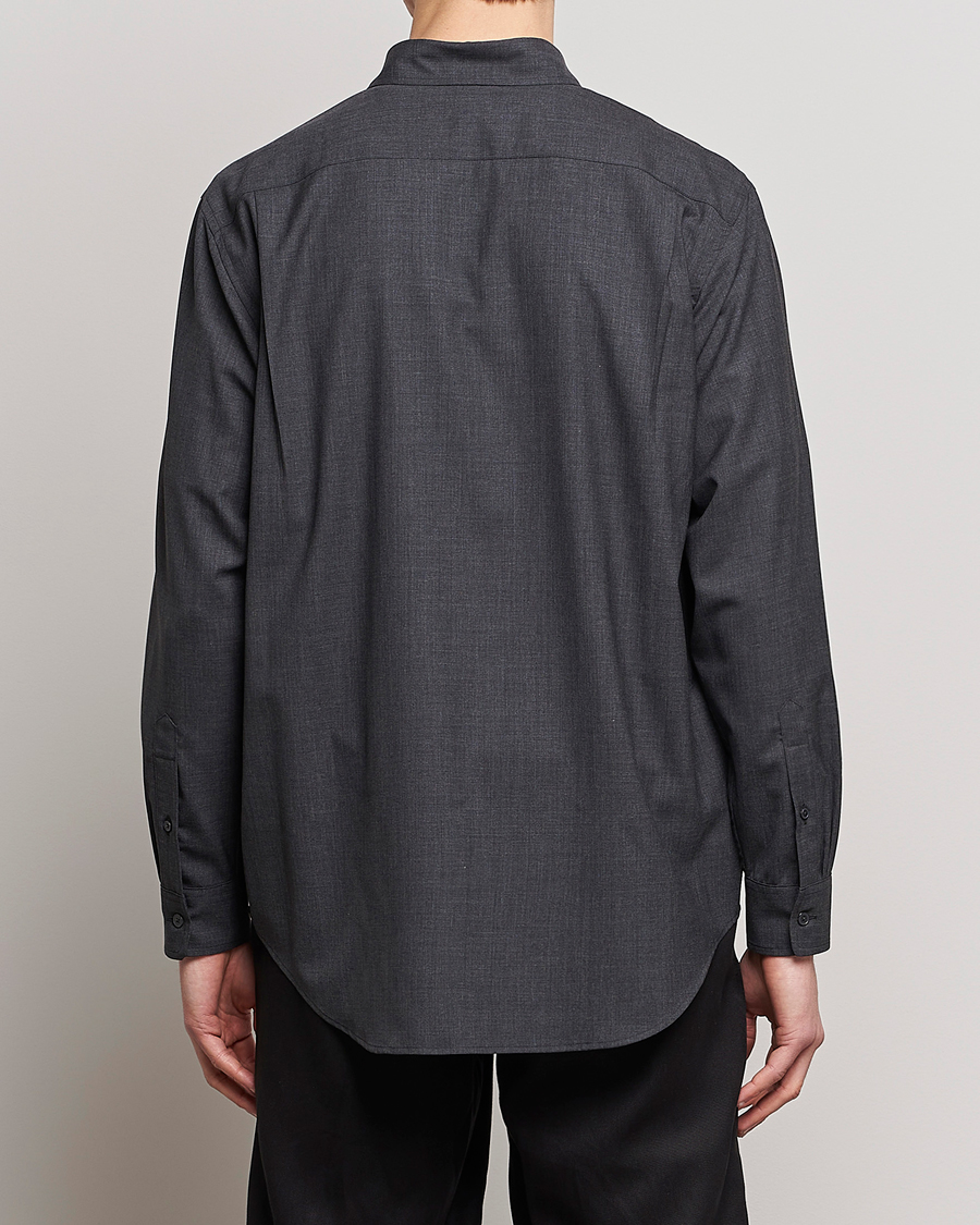 Men | Shirts | Auralee | Tropical Wool Shirt Charcoal
