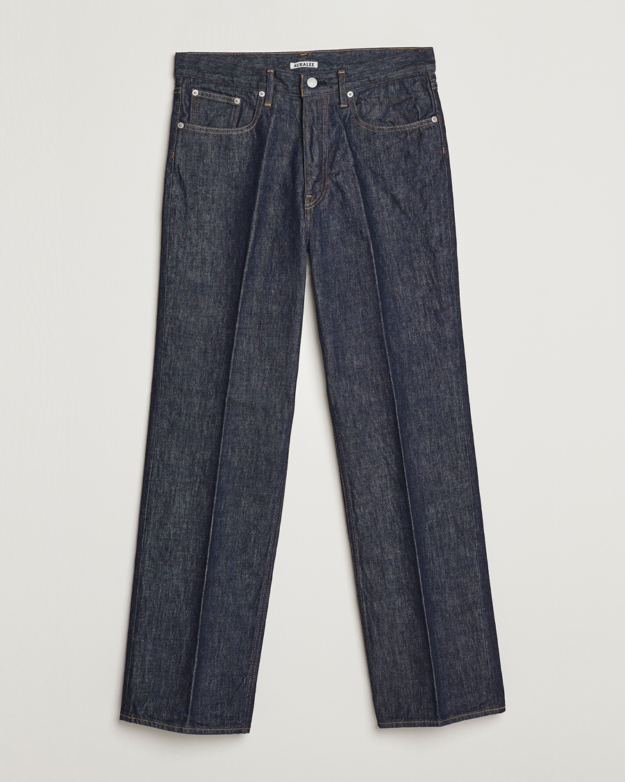 Men | Jeans | Auralee | Regular Fit Denim Pants Dark Indigo