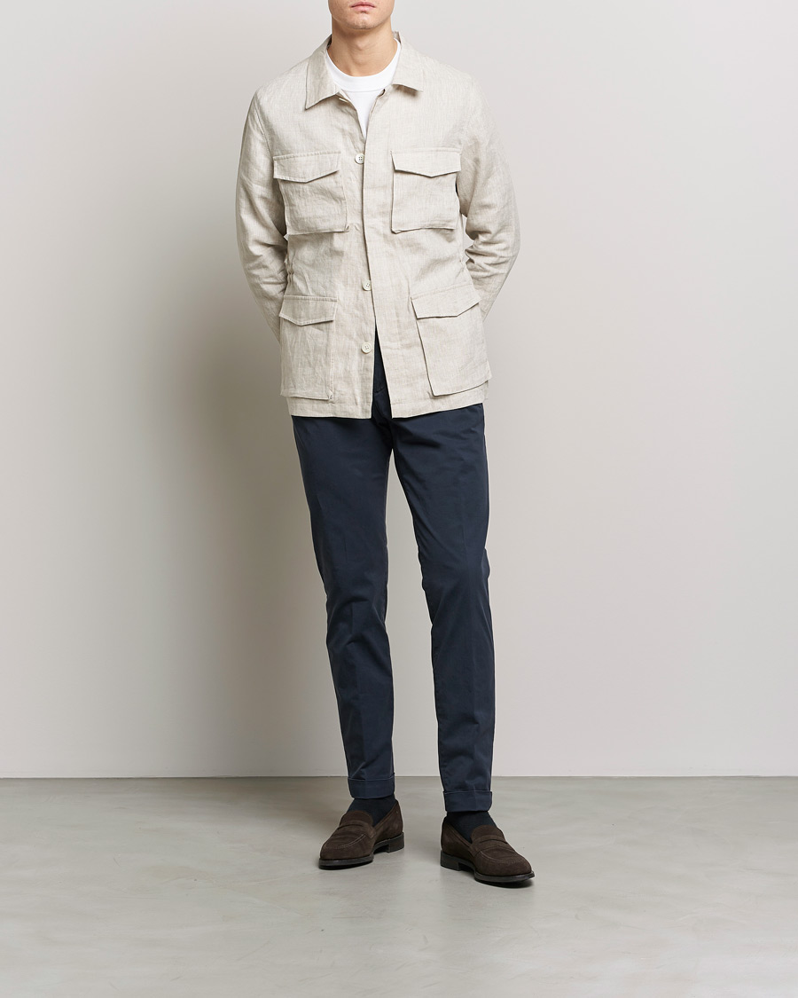 Men | Trousers | Briglia 1949 | Slim Fit Cotton Chinos Navy