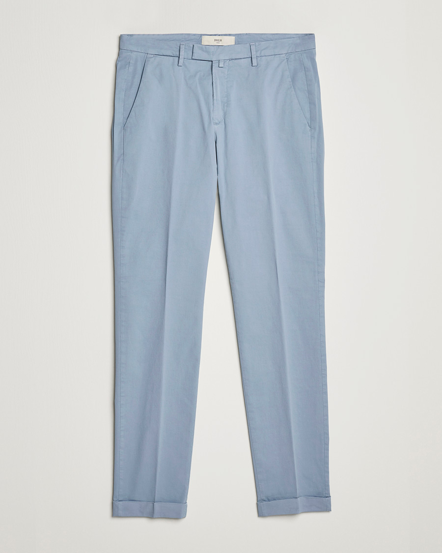 Men | Trousers | Briglia 1949 | Slim Fit Cotton Chinos Light Blue