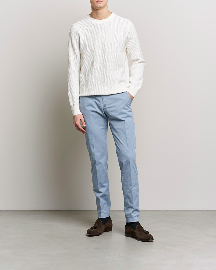 Men | Trousers | Briglia 1949 | Slim Fit Cotton Chinos Light Blue