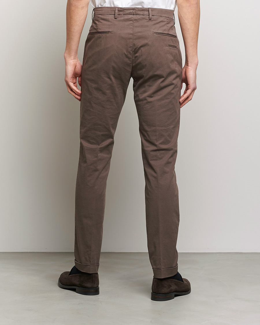 Men | Trousers | Briglia 1949 | Slim Fit Cotton Chinos Brown