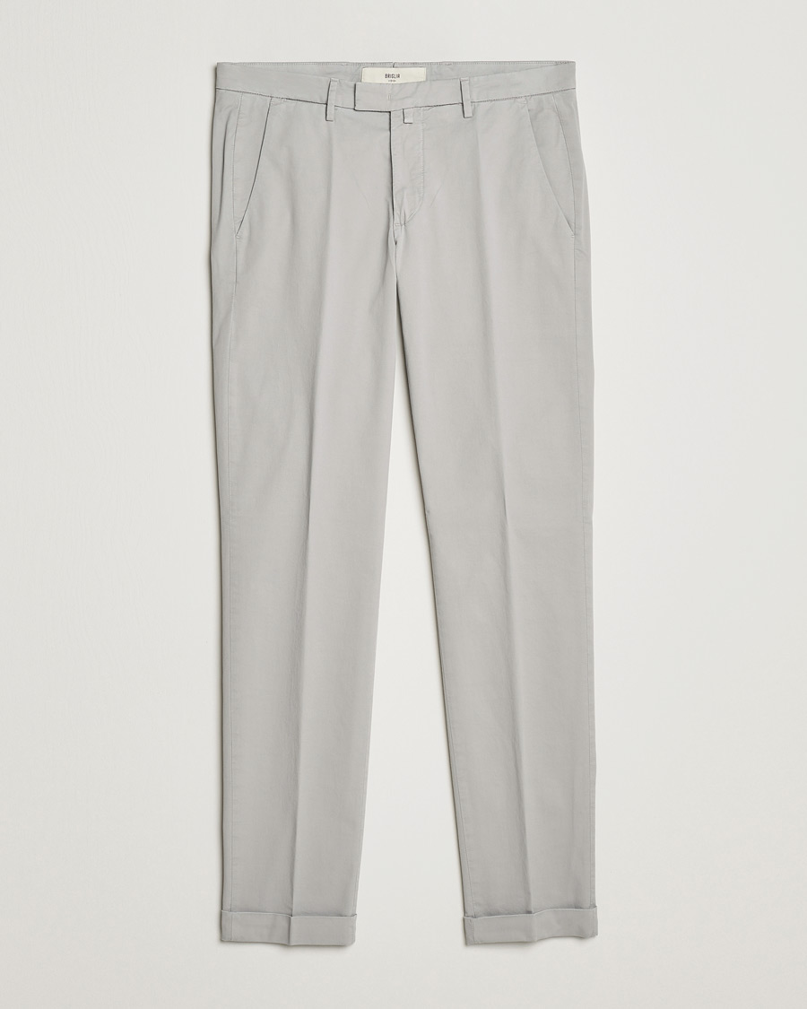 Men | Trousers | Briglia 1949 | Slim Fit Cotton Chinos Grey