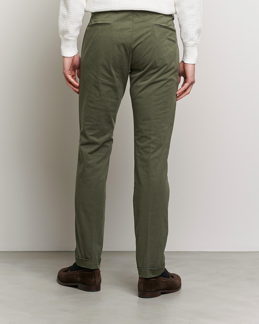 Men | Trousers | Briglia 1949 | Slim Fit Cotton Chinos Olive