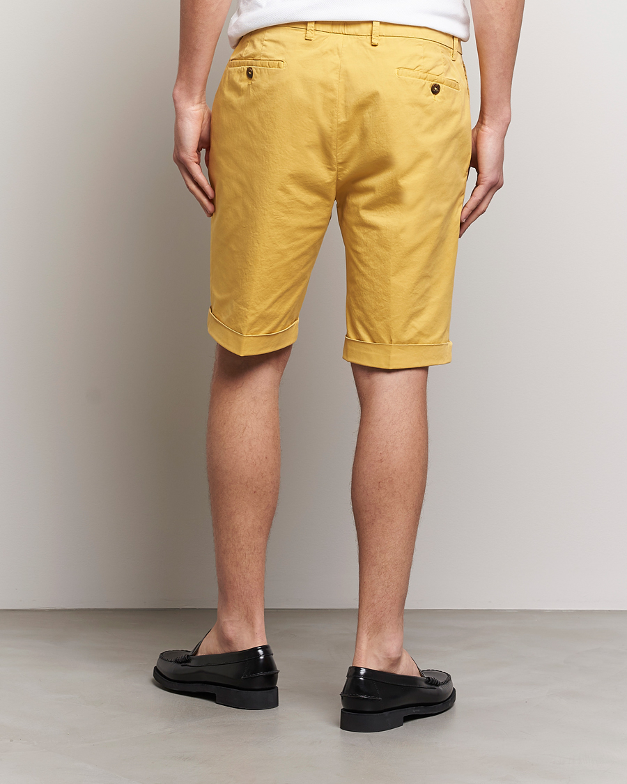 Men | Shorts | Briglia 1949 | Pleated Cotton Shorts Yellow