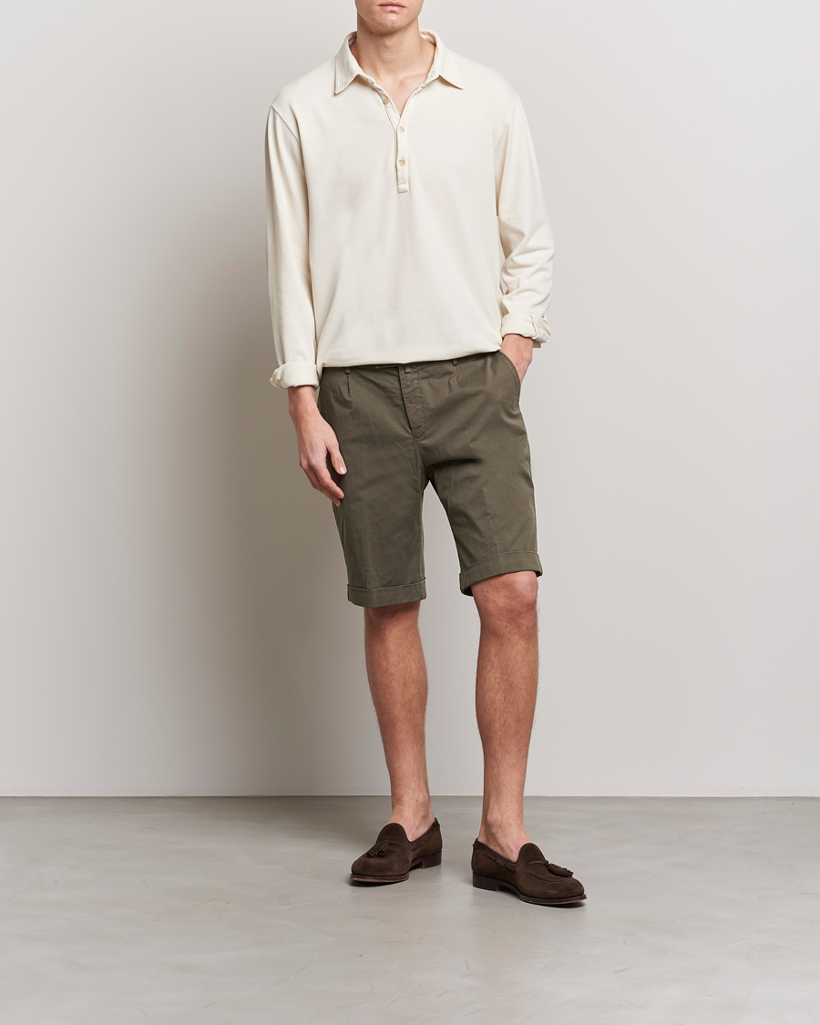 Men | Shorts | Briglia 1949 | Pleated Cotton Shorts Brown