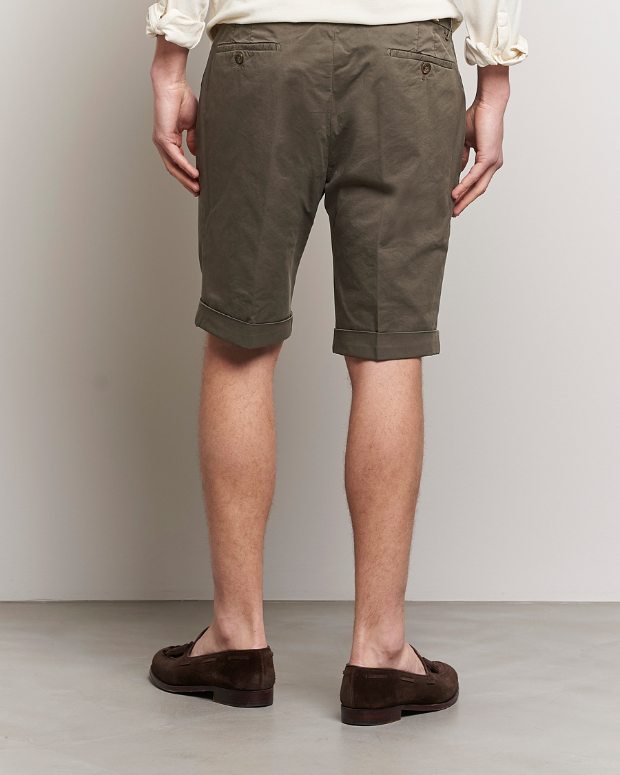 Men | Shorts | Briglia 1949 | Pleated Cotton Shorts Brown