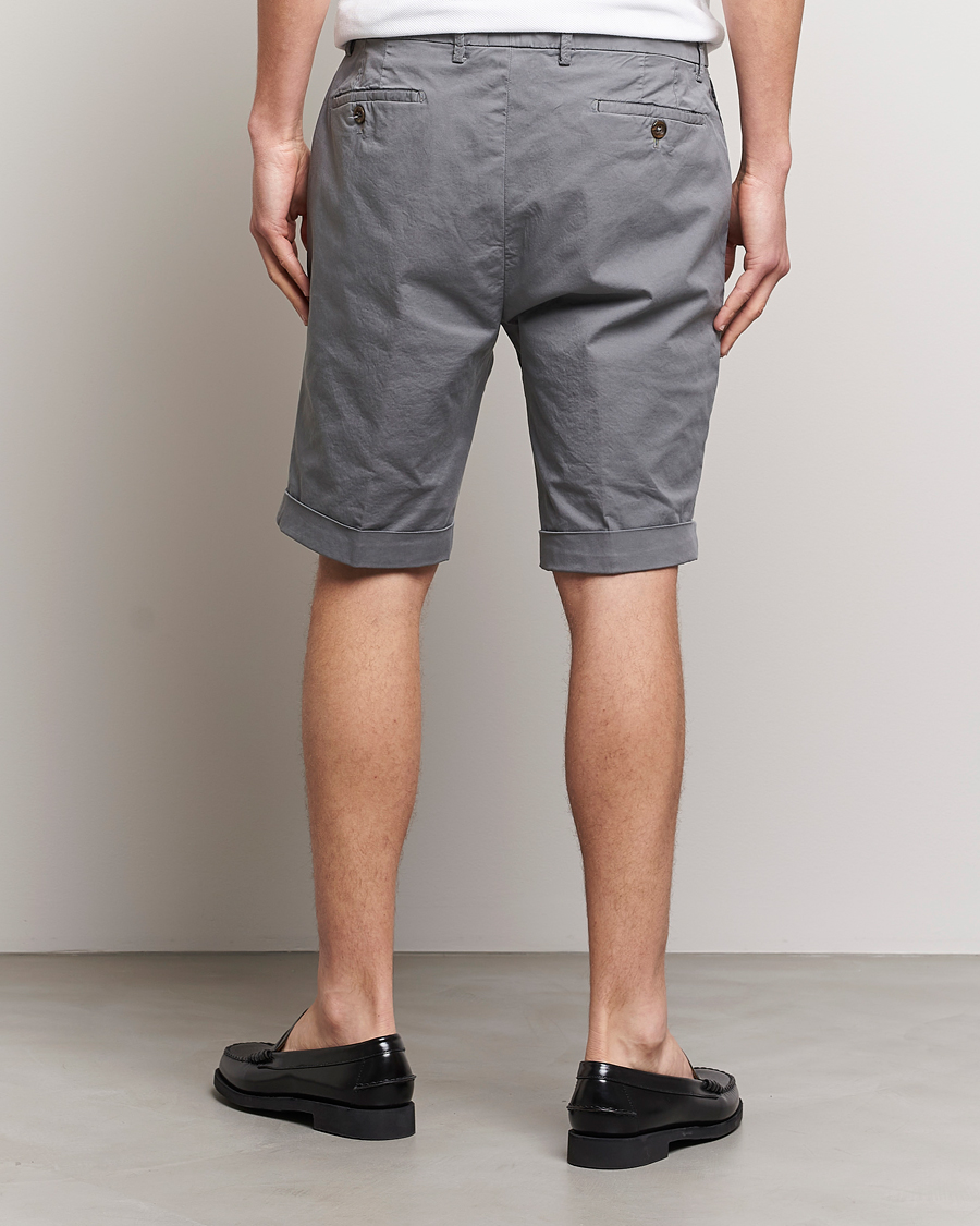 Men | Shorts | Briglia 1949 | Pleated Cotton Shorts Grey