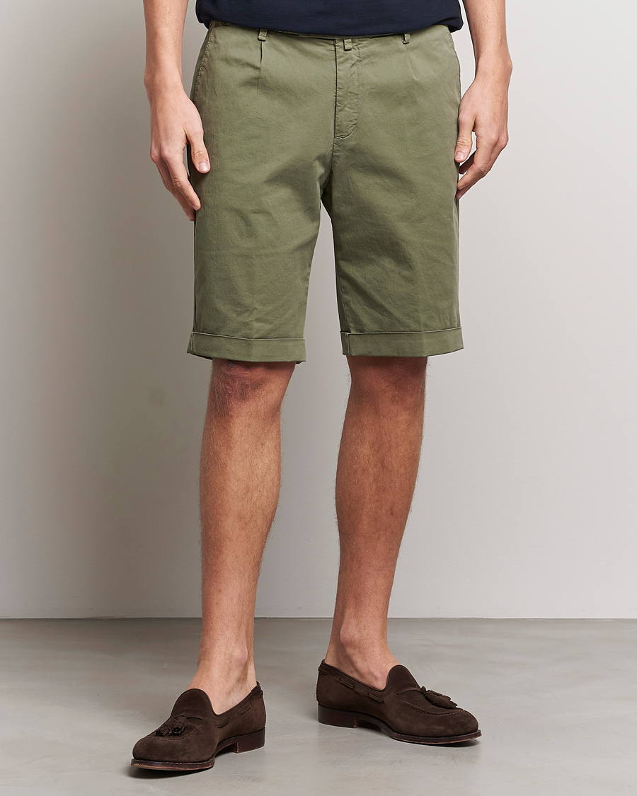 Men |  | Briglia 1949 | Pleated Cotton Shorts Olive