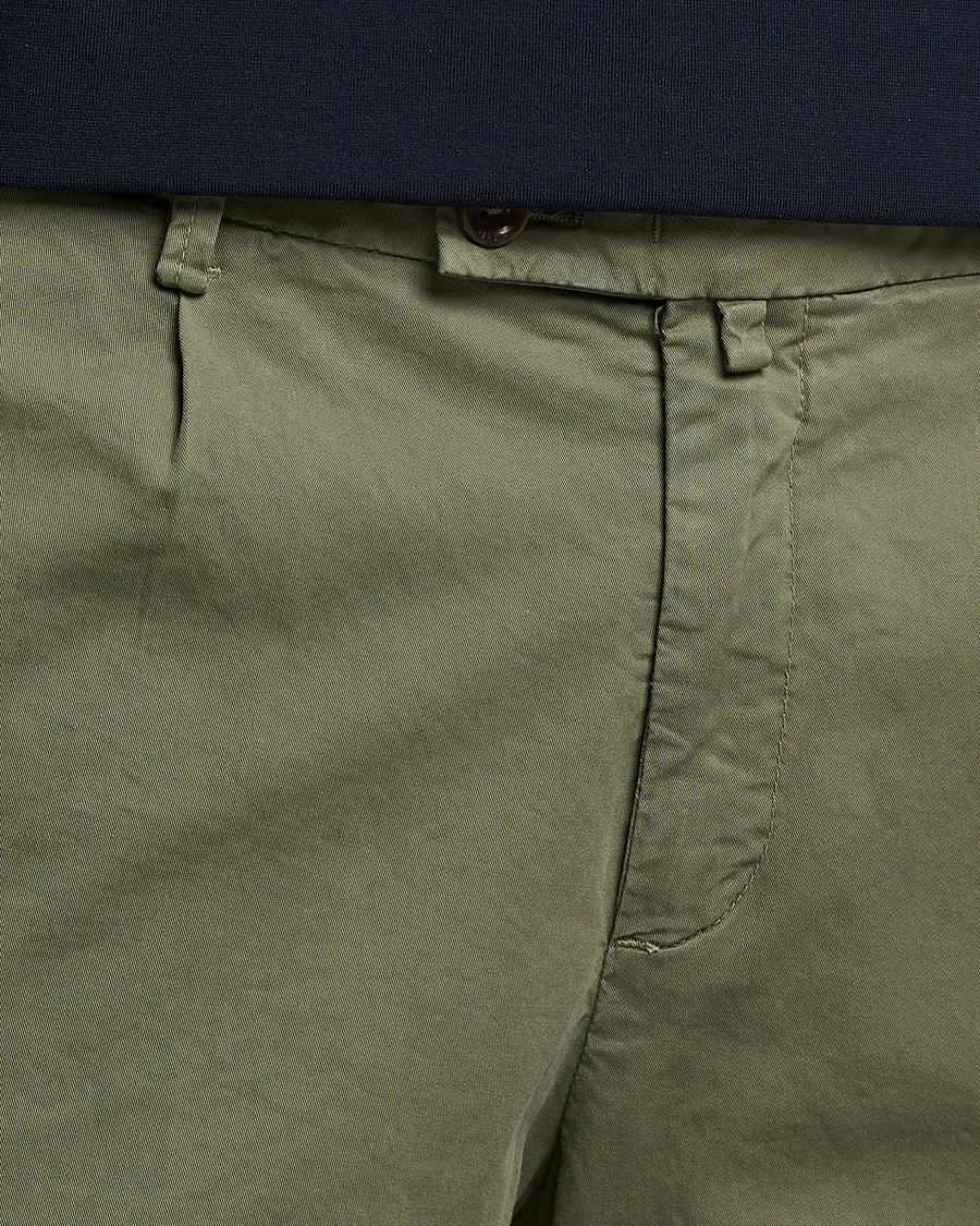 Men | Shorts | Briglia 1949 | Pleated Cotton Shorts Olive
