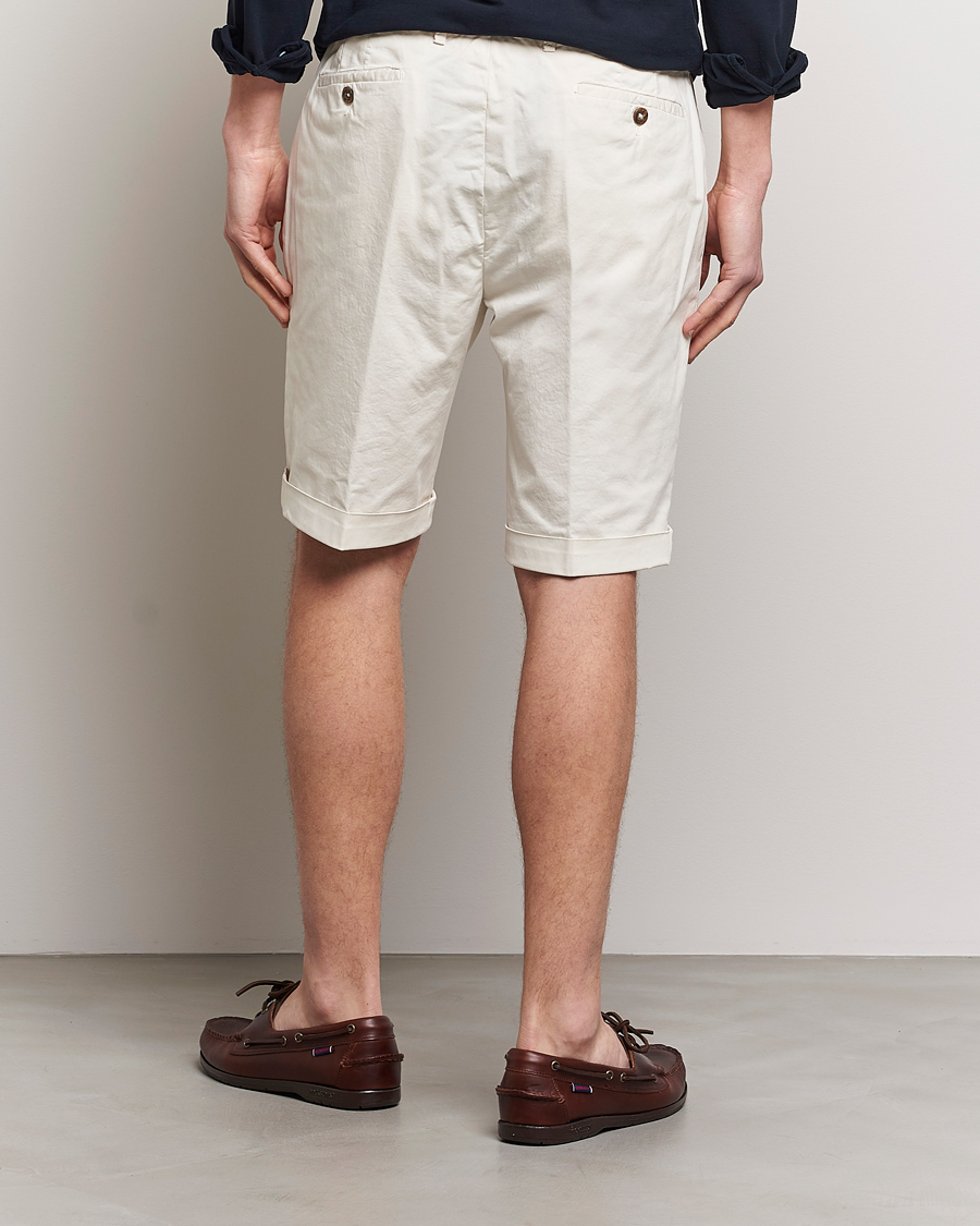 Men | Shorts | Briglia 1949 | Pleated Cotton Shorts Cream