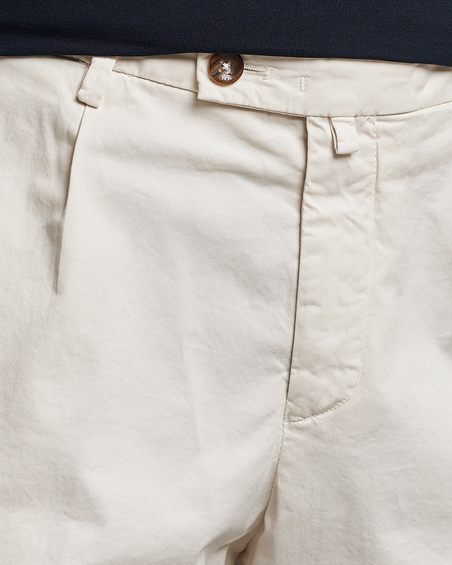 Men | Shorts | Briglia 1949 | Pleated Cotton Shorts Cream