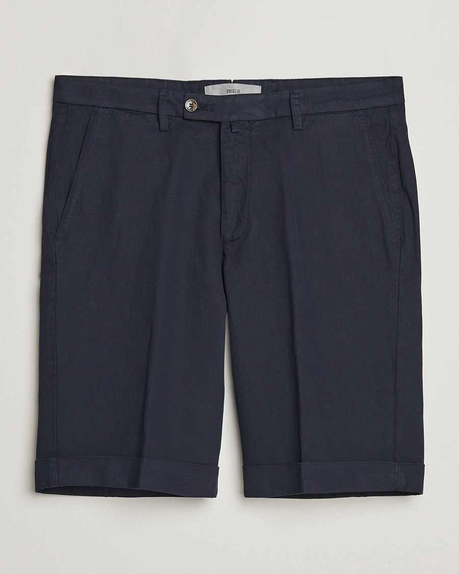 Men | Shorts | Briglia 1949 | Linen/Cotton Shorts Navy