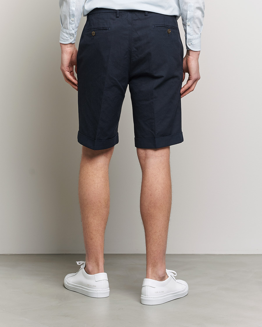 Men | Shorts | Briglia 1949 | Linen/Cotton Shorts Navy