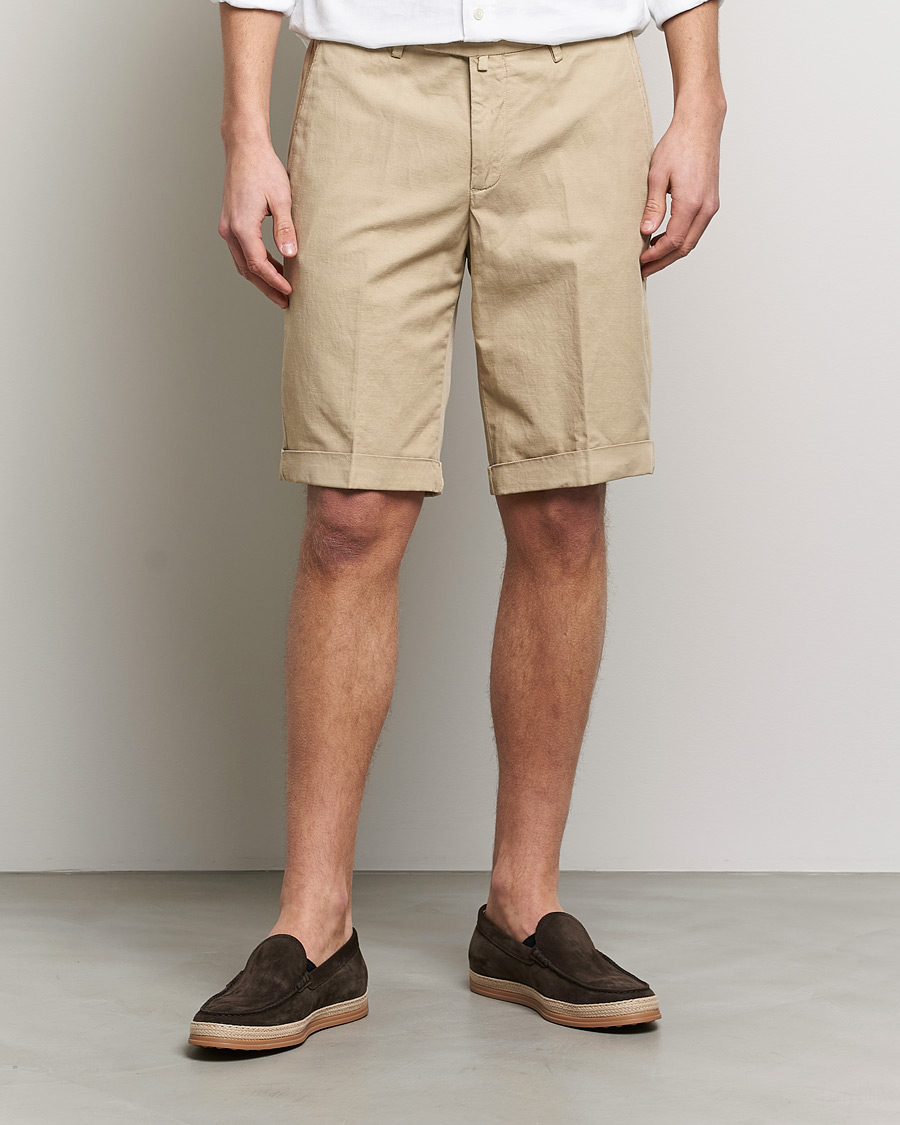 Men | Shorts | Briglia 1949 | Linen/Cotton Shorts Beige