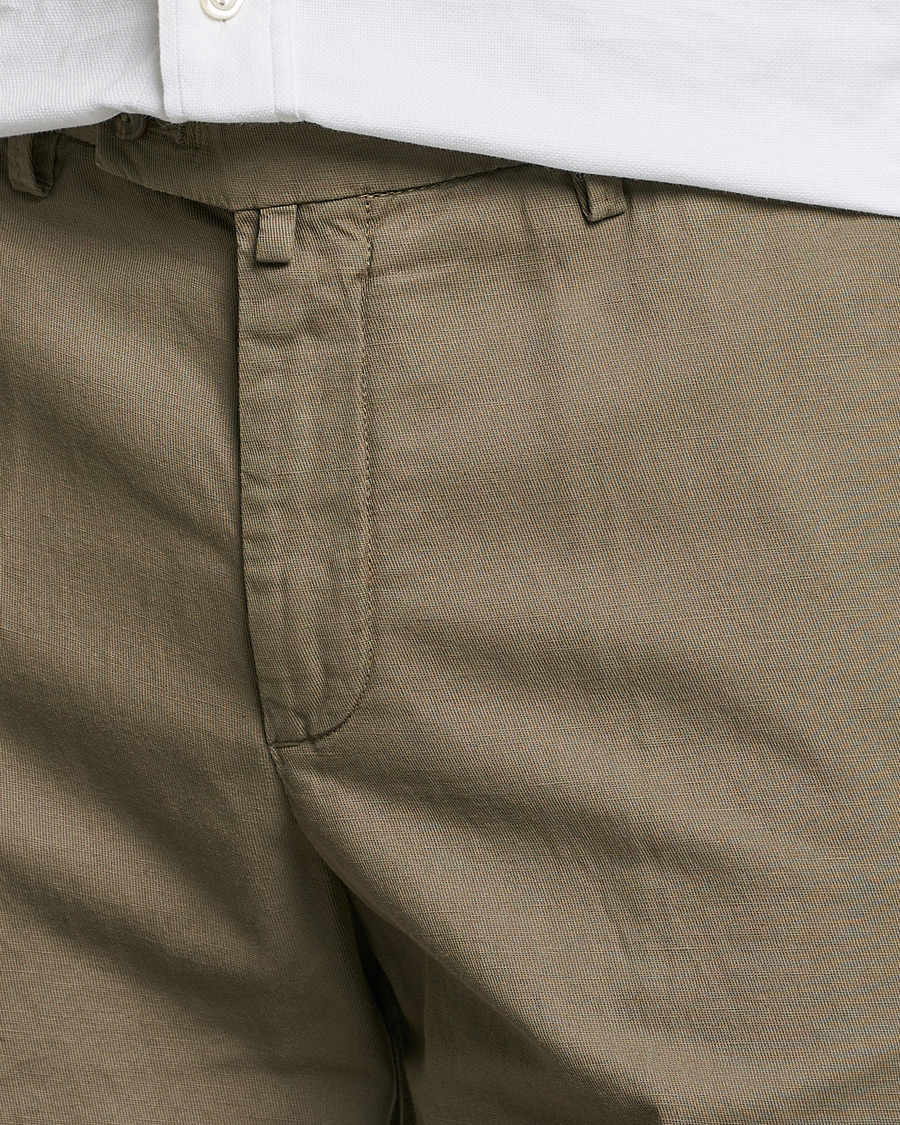 Men | Shorts | Briglia 1949 | Linen/Cotton Shorts Olive
