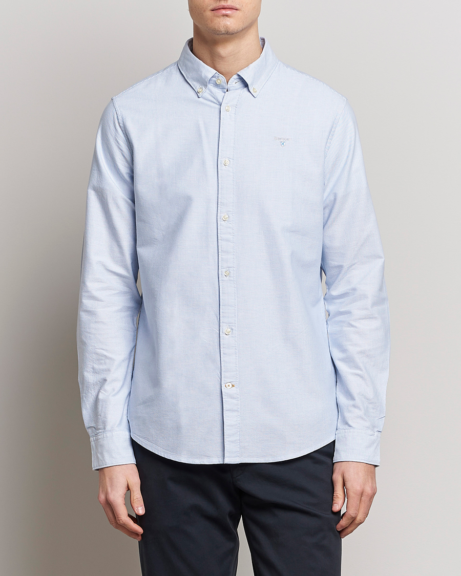 Herr | Skjortor | Barbour Lifestyle | Tailored Fit Striped Oxtown Shirt Blue/White