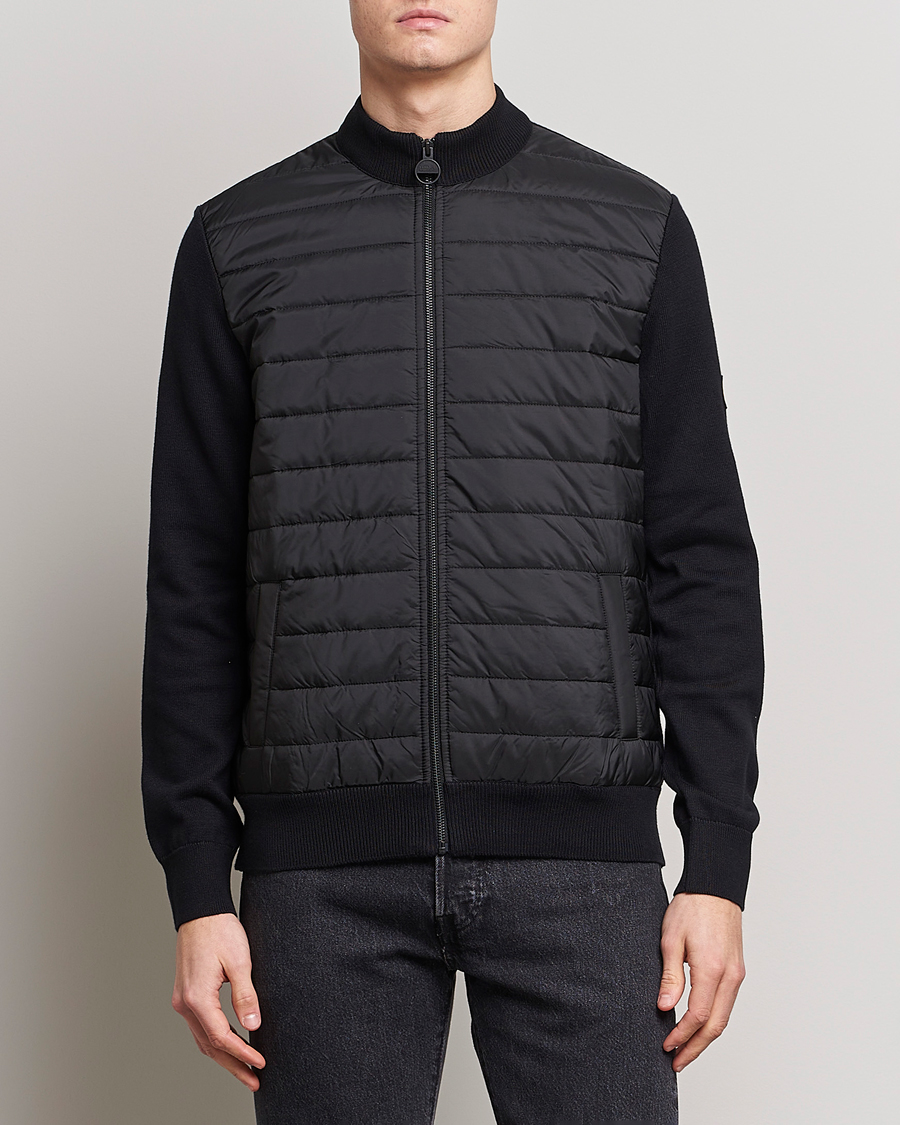 Herr | Kläder | Barbour International | Legacy Baffle Zip Through Sweater Black