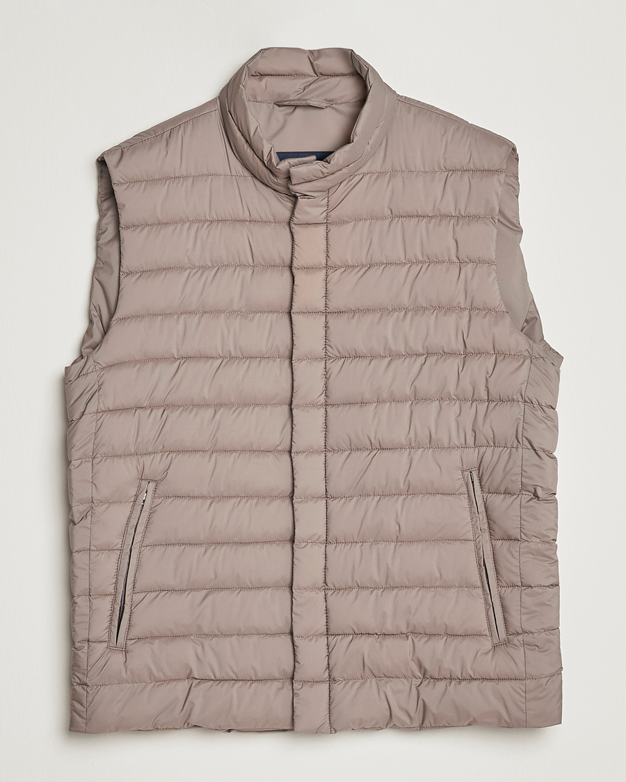 Men | Coats & Jackets | Herno | Nuage Matt Nylon Vest Taupe