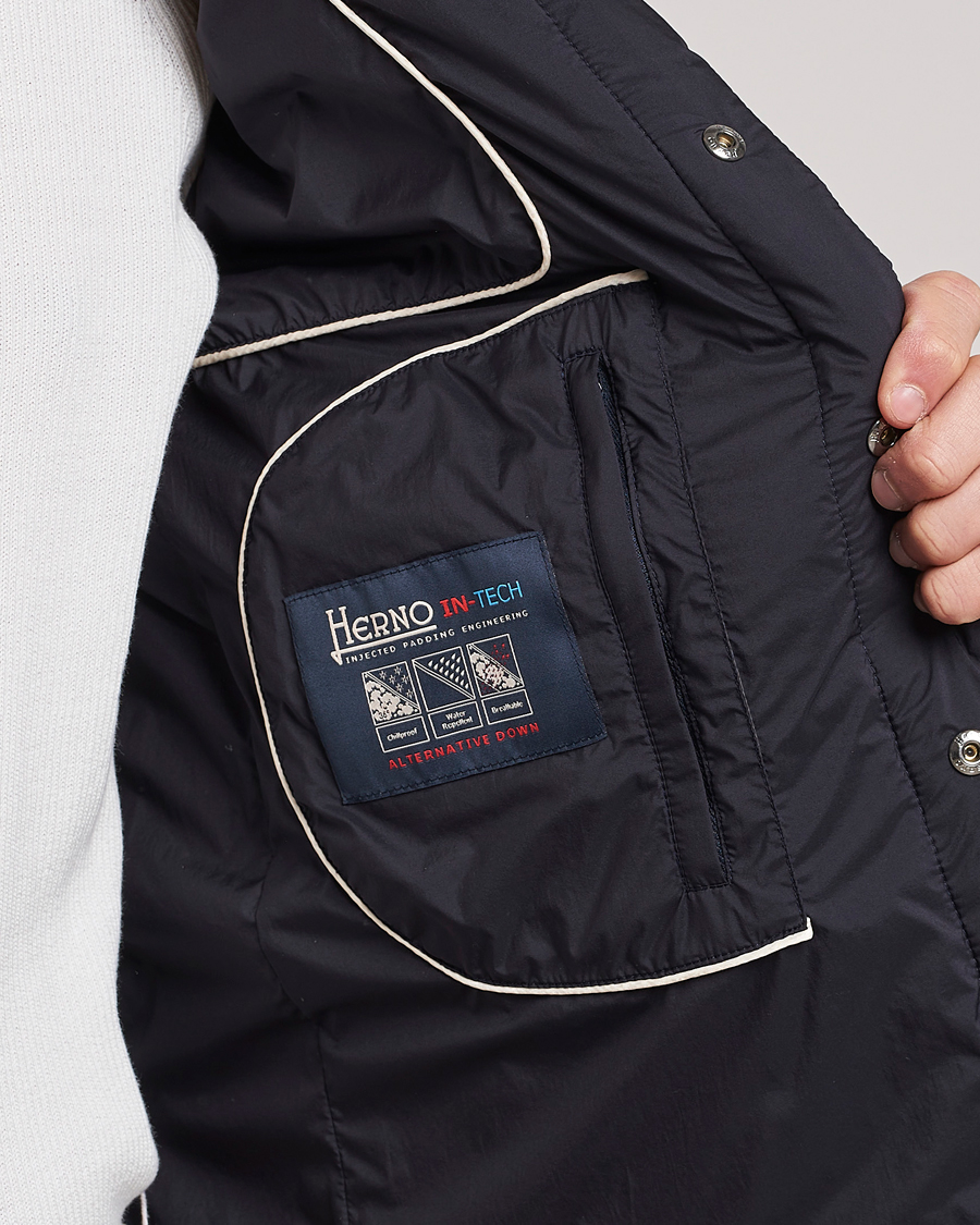 Men | Gilets | Herno | Nuage Matt Nylon Vest Midnight