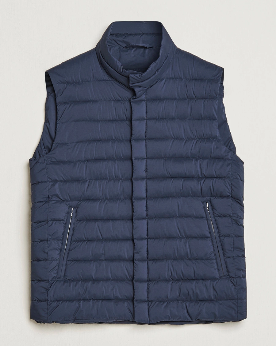 Men | Gilets | Herno | Nuage Matt Nylon Vest Navy
