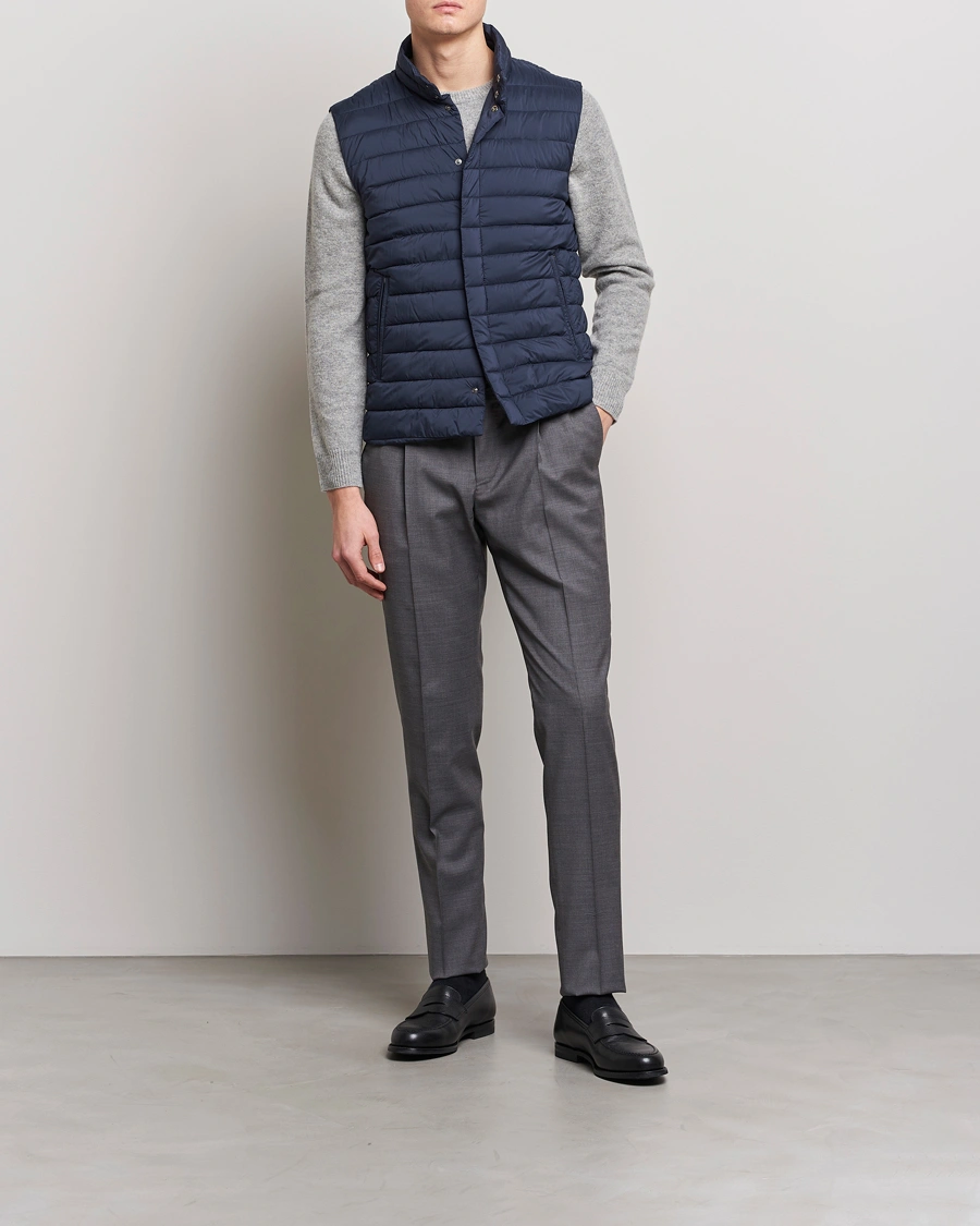 Men | Gilets | Herno | Nuage Matt Nylon Vest Navy