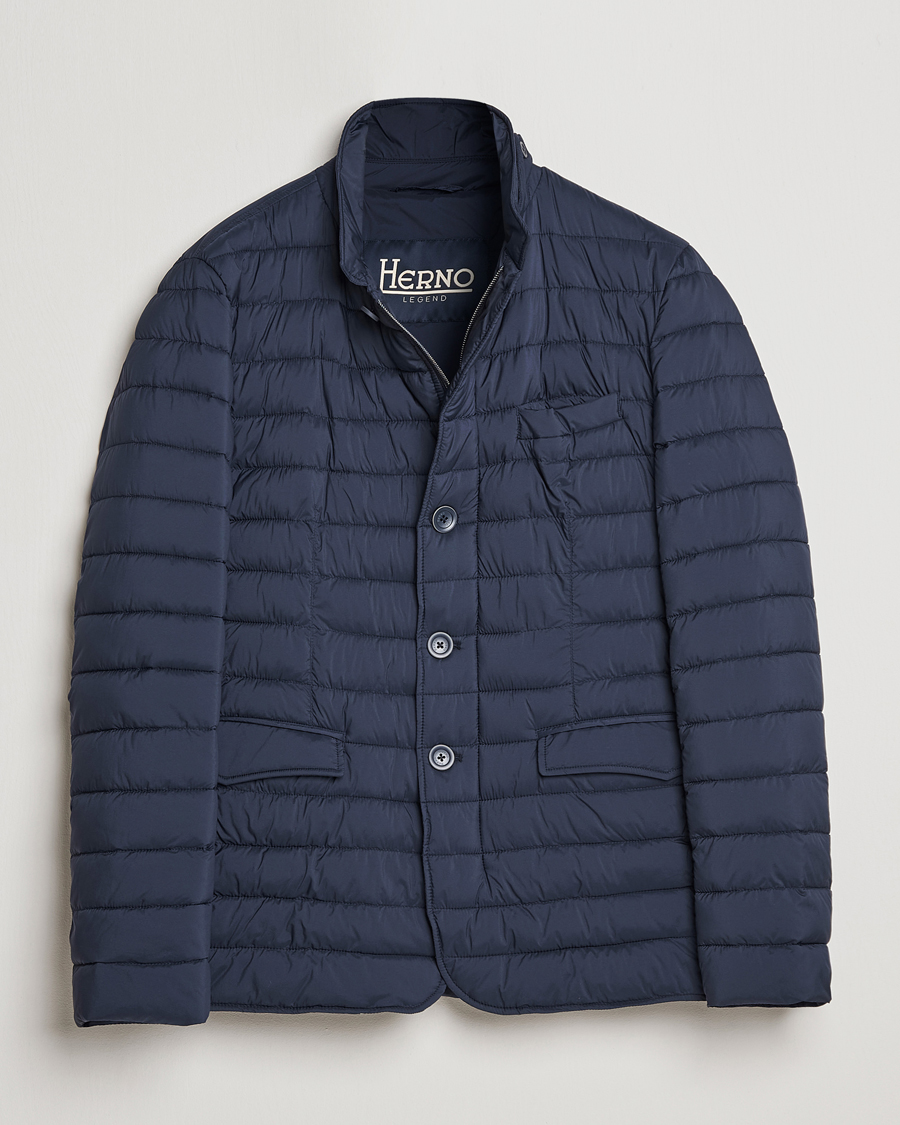 Men | Coats & Jackets | Herno | Nuage Matt Nylon Blazer Navy