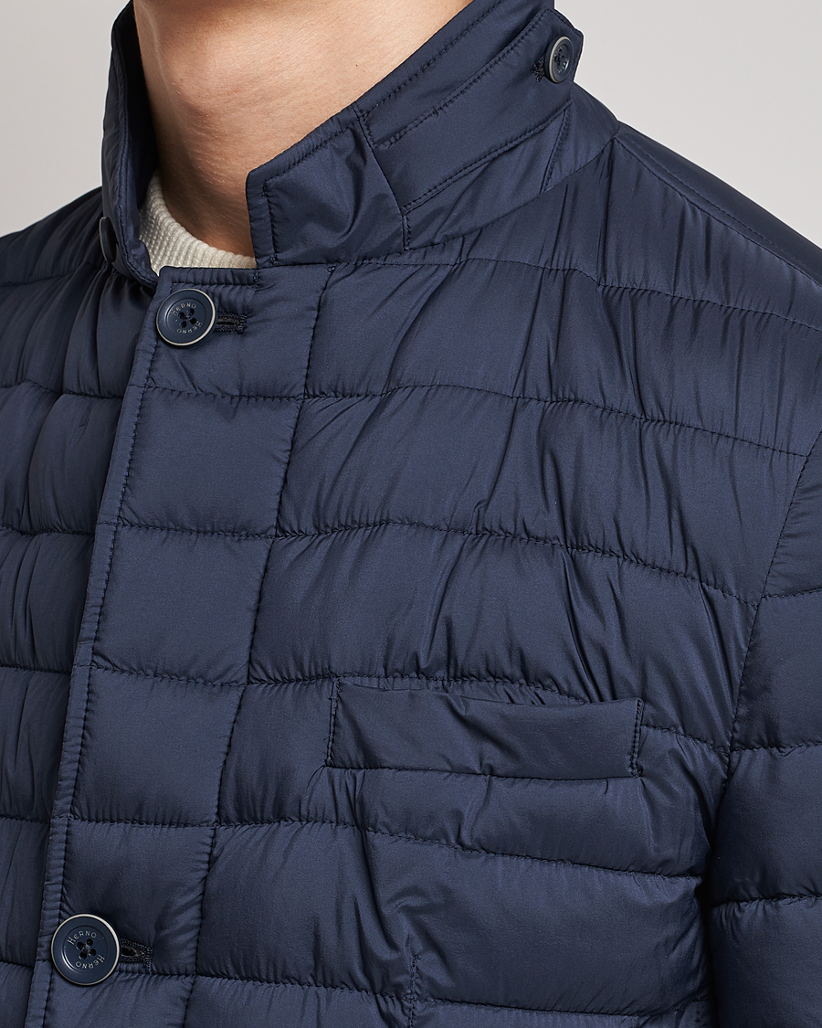 Men | Coats & Jackets | Herno | Nuage Matt Nylon Blazer Navy