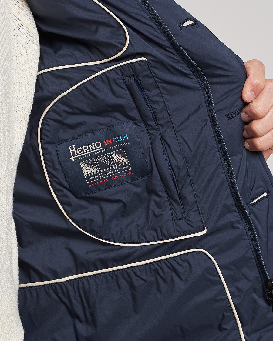 Men | Coats & Jackets | Herno | Nuage Matt Nylon Blazer Navy