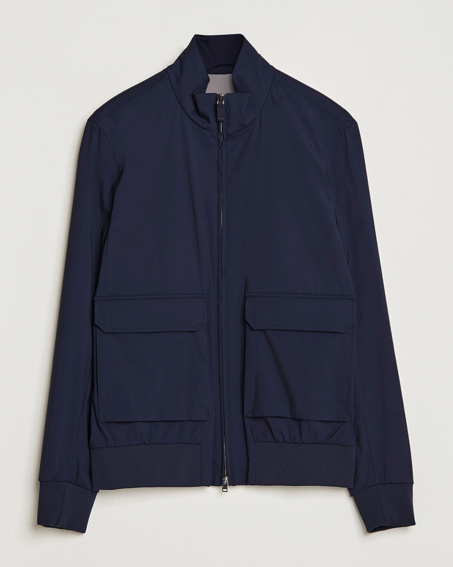 Men | Coats & Jackets | Herno | Loro Piana Harrington Jacket Navy