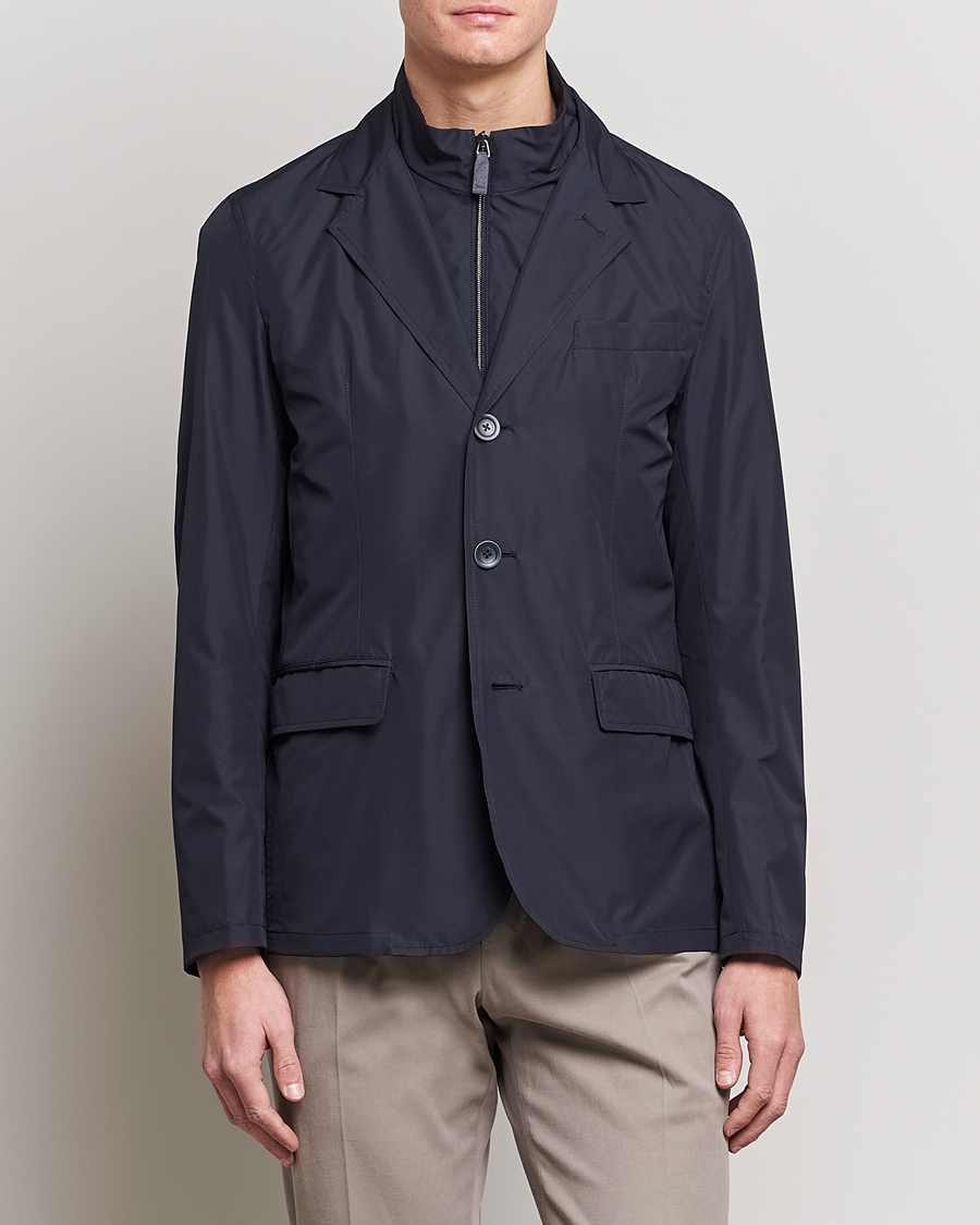Men | Formal jackets | Herno | Nylon Zip Blazer Navy