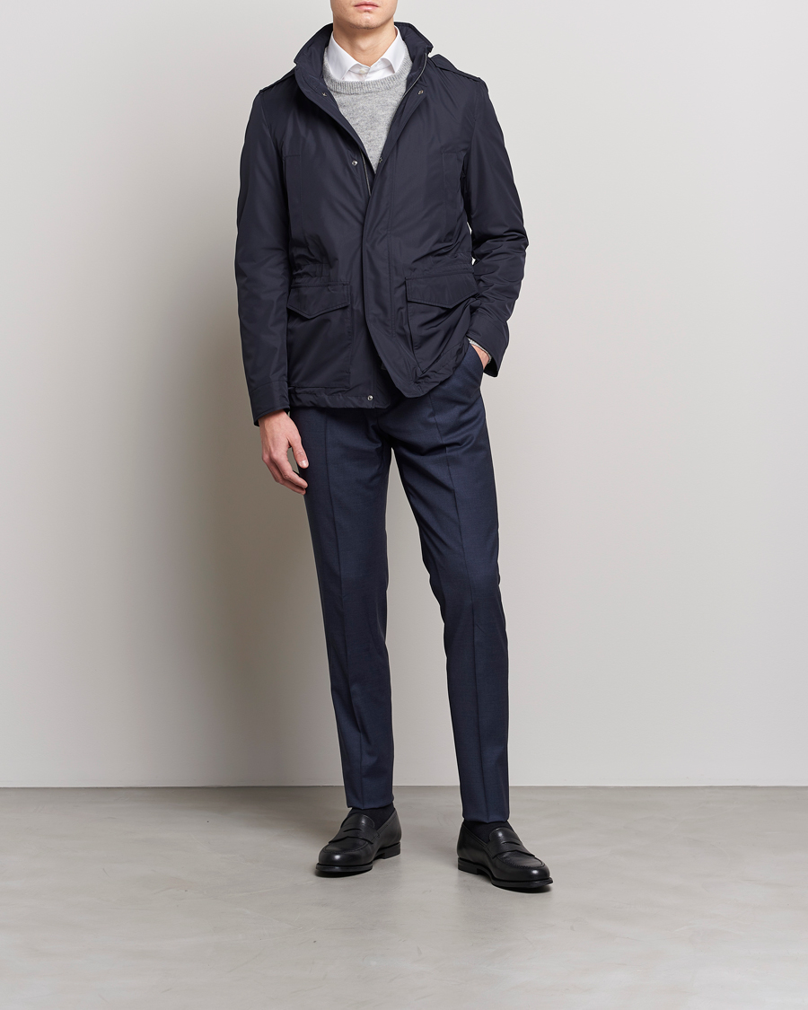 Herno Nylon Field Jacket Navy at CareOfCarl.com