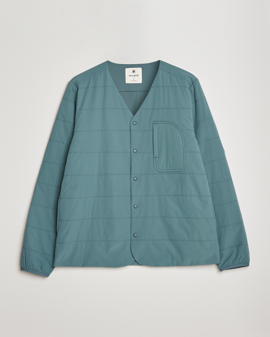 Men | Sweaters & Knitwear | Snow Peak | Flexible Insulated Cardigan Balsam Green