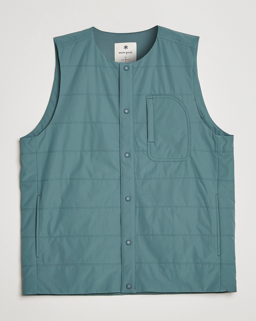 Men | Sweaters & Knitwear | Snow Peak | Flexible Insulated Vest Balsam Green