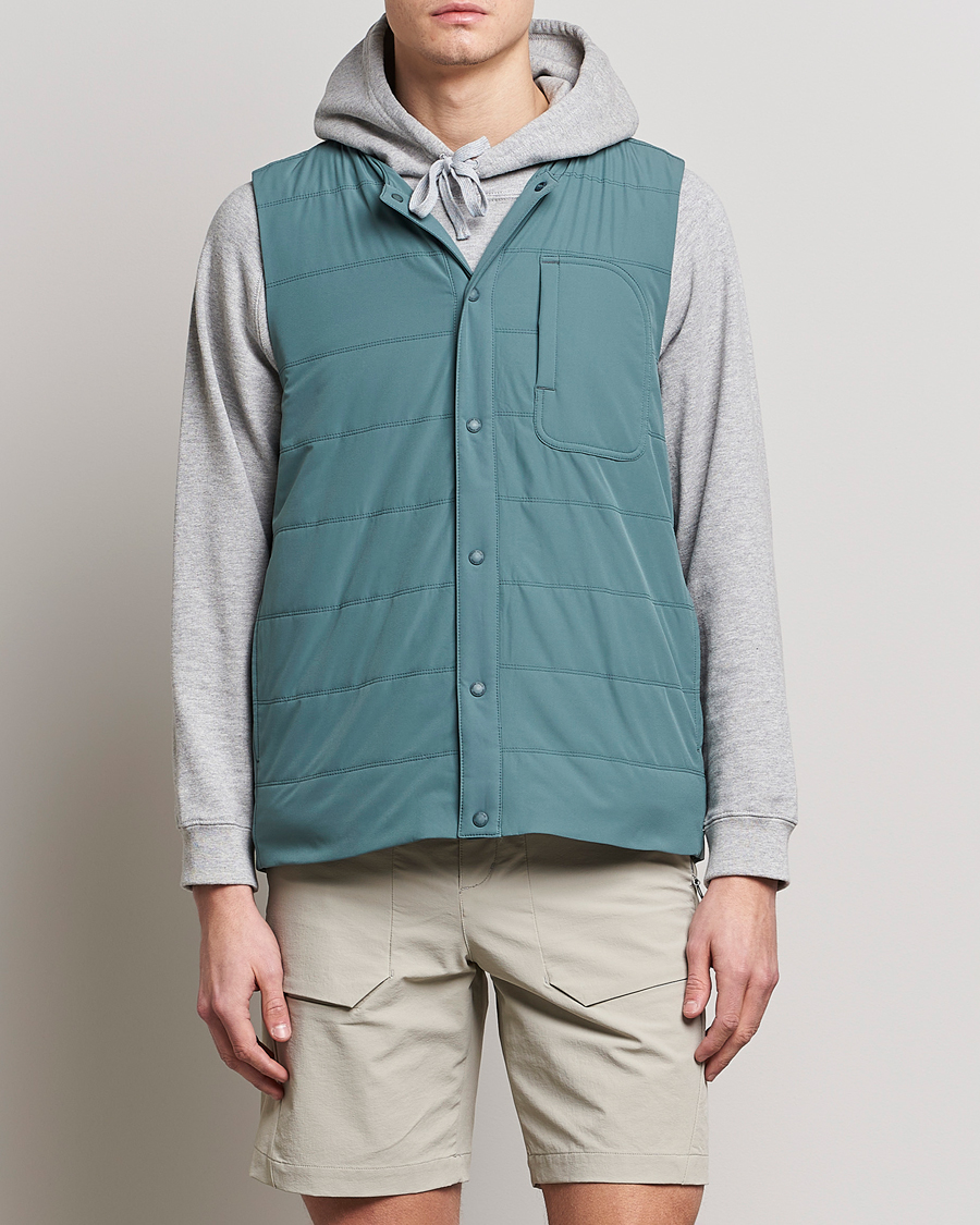 Men | Sweaters & Knitwear | Snow Peak | Flexible Insulated Vest Balsam Green