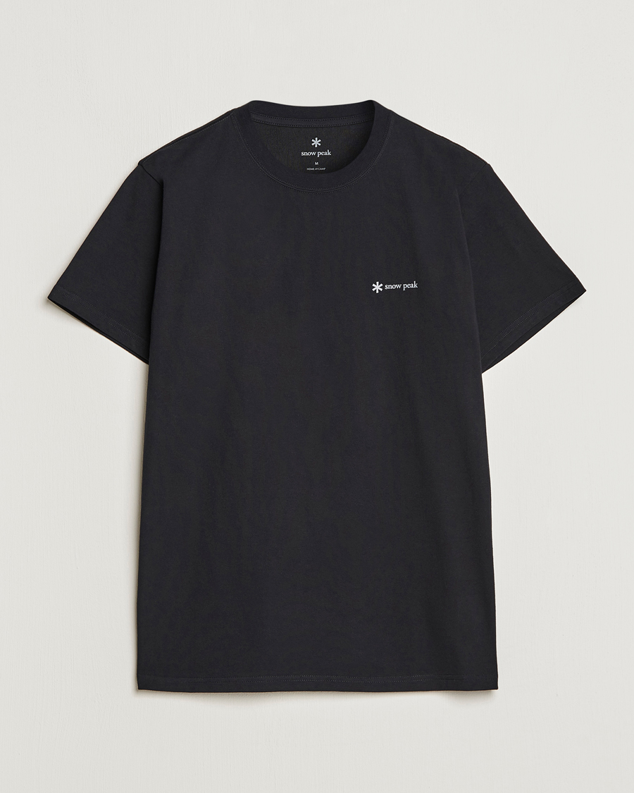 Men | T-Shirts | Snow Peak | Organic Cotton Logo T-Shirt Black